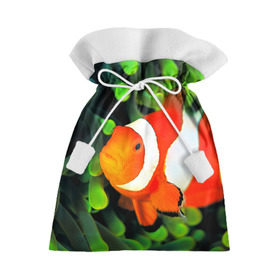 Подарочный 3D мешок с принтом Рыба клоун в Тюмени, 100% полиэстер | Размер: 29*39 см | клоун | коралл | немо | океан | цветная