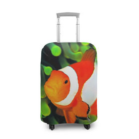 Чехол для чемодана 3D с принтом Рыба клоун в Тюмени, 86% полиэфир, 14% спандекс | двустороннее нанесение принта, прорези для ручек и колес | клоун | коралл | немо | океан | цветная