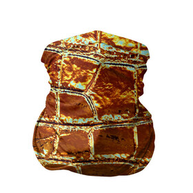 Бандана-труба 3D с принтом Золотая кожа в Тюмени, 100% полиэстер, ткань с особыми свойствами — Activecool | плотность 150‒180 г/м2; хорошо тянется, но сохраняет форму | металлик | текстура
