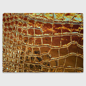 Плед 3D с принтом Золотая кожа в Тюмени, 100% полиэстер | закругленные углы, все края обработаны. Ткань не мнется и не растягивается | металлик | текстура