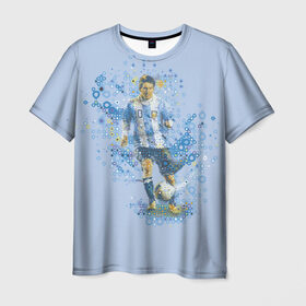 Мужская футболка 3D с принтом Лео Месси в Тюмени, 100% полиэфир | прямой крой, круглый вырез горловины, длина до линии бедер | barselona | messi | аргентина | барселона | месси | футбол