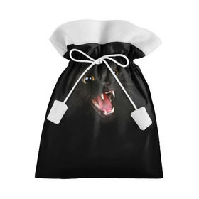 Подарочный 3D мешок с принтом Чёрный кот в Тюмени, 100% полиэстер | Размер: 29*39 см | Тематика изображения на принте: киска | кот | кошка