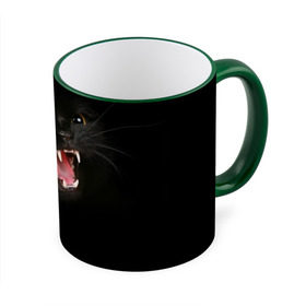 Кружка 3D с принтом Чёрный кот в Тюмени, керамика | ёмкость 330 мл | Тематика изображения на принте: киска | кот | кошка