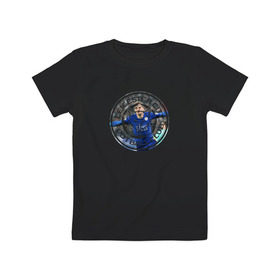 Детская футболка хлопок с принтом Leicester Vardy в Тюмени, 100% хлопок | круглый вырез горловины, полуприлегающий силуэт, длина до линии бедер | city | club | football | leicester | lester | апл | лестер | сити