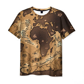 Мужская футболка 3D с принтом Карта мира в Тюмени, 100% полиэфир | прямой крой, круглый вырез горловины, длина до линии бедер | world3d | география | карта | мир | популярные | прикольные