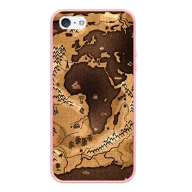 Чехол для iPhone 5/5S матовый с принтом Карта мира в Тюмени, Силикон | Область печати: задняя сторона чехла, без боковых панелей | world3d | география | карта | мир | популярные | прикольные
