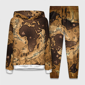 Женский костюм 3D (с толстовкой) с принтом Карта мира в Тюмени,  |  | world3d | география | карта | мир | популярные | прикольные