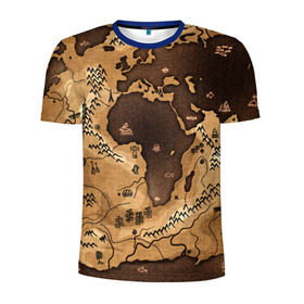 Мужская футболка 3D спортивная с принтом Карта мира в Тюмени, 100% полиэстер с улучшенными характеристиками | приталенный силуэт, круглая горловина, широкие плечи, сужается к линии бедра | world3d | география | карта | мир | популярные | прикольные