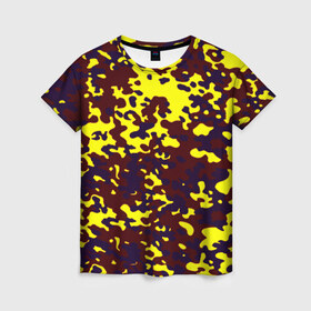 Женская футболка 3D с принтом Полевой(пиксели) в Тюмени, 100% полиэфир ( синтетическое хлопкоподобное полотно) | прямой крой, круглый вырез горловины, длина до линии бедер | Тематика изображения на принте: camo | камо | камуфляж | цветной | яркий