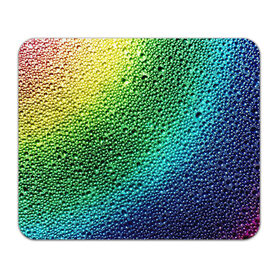 Коврик прямоугольный с принтом Пузырьки в Тюмени, натуральный каучук | размер 230 х 185 мм; запечатка лицевой стороны | капли | радуга | роса | текстура