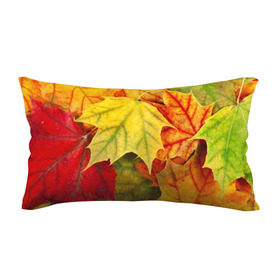 Подушка 3D антистресс с принтом Кленовые листья в Тюмени, наволочка — 100% полиэстер, наполнитель — вспененный полистирол | состоит из подушки и наволочки на молнии | жёлтый | зелёный | красный | листва | оранжевый | осень