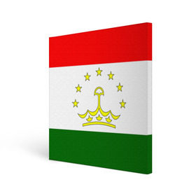 Холст квадратный с принтом Таджикистан в Тюмени, 100% ПВХ |  | нации | страна | флаг