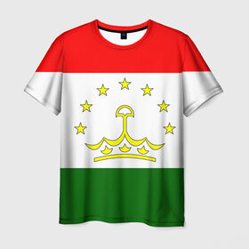 Мужская футболка 3D с принтом Таджикистан в Тюмени, 100% полиэфир | прямой крой, круглый вырез горловины, длина до линии бедер | нации | страна | флаг