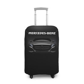 Чехол для чемодана 3D с принтом Мерседес в Тюмени, 86% полиэфир, 14% спандекс | двустороннее нанесение принта, прорези для ручек и колес | mercedes benz | авто | автомобиль | мерседес