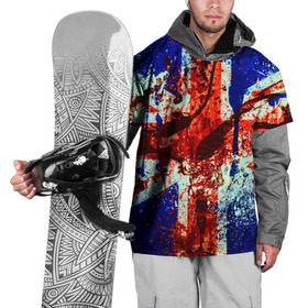 Накидка на куртку 3D с принтом Англия в Тюмени, 100% полиэстер |  | Тематика изображения на принте: британия | кляксы | краска | флаг