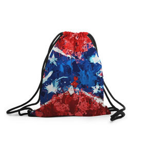 Рюкзак-мешок 3D с принтом Флаг в Тюмени, 100% полиэстер | плотность ткани — 200 г/м2, размер — 35 х 45 см; лямки — толстые шнурки, застежка на шнуровке, без карманов и подкладки | звезды | конфедерация | краска | красный | флаг