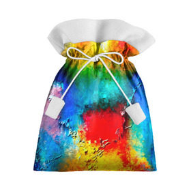 Подарочный 3D мешок с принтом Абстракция красок в Тюмени, 100% полиэстер | Размер: 29*39 см | Тематика изображения на принте: абстракция | абстракция красок | брызги | краска | цветные