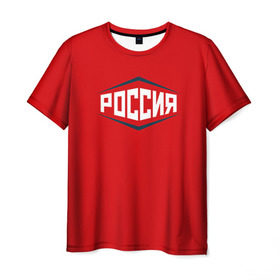 Мужская футболка 3D с принтом Россия в Тюмени, 100% полиэфир | прямой крой, круглый вырез горловины, длина до линии бедер | 2016 | олимпиада | ретро | россия | сборная | сборная россии | советский союз | ссср