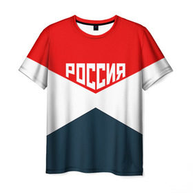 Мужская футболка 3D с принтом Форма в Тюмени, 100% полиэфир | прямой крой, круглый вырез горловины, длина до линии бедер | 2016 | олимпиада | ретро | россия | сборная | сборная россии | советский союз | ссср