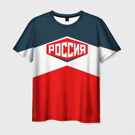 Мужская футболка 3D с принтом Россия СССР в Тюмени, 100% полиэфир | прямой крой, круглый вырез горловины, длина до линии бедер | 2016 | олимпиада | ретро | россия | сборная | сборная россии | советский союз | ссср