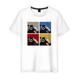 Мужская футболка хлопок с принтом Хомо Музикус в Тюмени, 100% хлопок | прямой крой, круглый вырез горловины, длина до линии бедер, слегка спущенное плечо. | музыка | о.м.с.к. | обезьяна | омск | рок