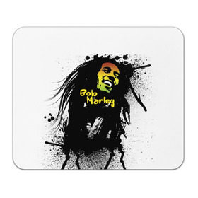Коврик прямоугольный с принтом Bob Marley в Тюмени, натуральный каучук | размер 230 х 185 мм; запечатка лицевой стороны | bob marley | боб марли | музыка | регги | ямайка