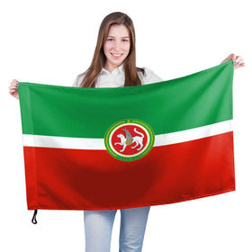 Флаг 3D с принтом Татарстан в Тюмени, 100% полиэстер | плотность ткани — 95 г/м2, размер — 67 х 109 см. Принт наносится с одной стороны | казань | республика | татарин | татарка