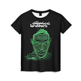 Женская футболка 3D с принтом Chemical Brothers в Тюмени, 100% полиэфир ( синтетическое хлопкоподобное полотно) | прямой крой, круглый вырез горловины, длина до линии бедер | big beat | chemical brothers | биг бит | бигбит | кемикал бразерс | электронная | электронная музыка