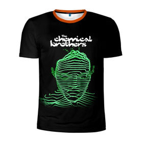 Мужская футболка 3D спортивная с принтом Chemical Brothers в Тюмени, 100% полиэстер с улучшенными характеристиками | приталенный силуэт, круглая горловина, широкие плечи, сужается к линии бедра | big beat | chemical brothers | биг бит | бигбит | кемикал бразерс | электронная | электронная музыка