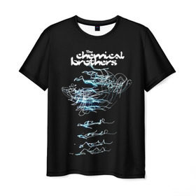Мужская футболка 3D с принтом Chemical Brothers в Тюмени, 100% полиэфир | прямой крой, круглый вырез горловины, длина до линии бедер | big beat | chemical brothers | биг бит | бигбит | кемикал бразерс | электронная | электронная музыка