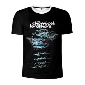 Мужская футболка 3D спортивная с принтом Chemical Brothers в Тюмени, 100% полиэстер с улучшенными характеристиками | приталенный силуэт, круглая горловина, широкие плечи, сужается к линии бедра | Тематика изображения на принте: big beat | chemical brothers | биг бит | бигбит | кемикал бразерс | электронная | электронная музыка