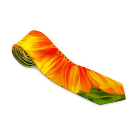 Галстук 3D с принтом Подсолнух в Тюмени, 100% полиэстер | Длина 148 см; Плотность 150-180 г/м2 | Тематика изображения на принте: желтая | подсолнух | поле | природа | цветы