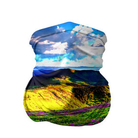 Бандана-труба 3D с принтом Горная тропа в Тюмени, 100% полиэстер, ткань с особыми свойствами — Activecool | плотность 150‒180 г/м2; хорошо тянется, но сохраняет форму | горы | пейзаж | яркий