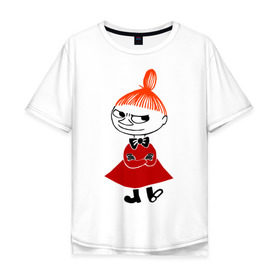 Мужская футболка хлопок Oversize с принтом Малышка Мю в Тюмени, 100% хлопок | свободный крой, круглый ворот, “спинка” длиннее передней части | муми тролль