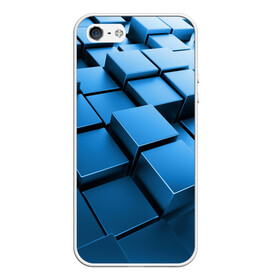 Чехол для iPhone 5/5S матовый с принтом Текстура в Тюмени, Силикон | Область печати: задняя сторона чехла, без боковых панелей | 3д | квадраты | новые | популярные | текстура