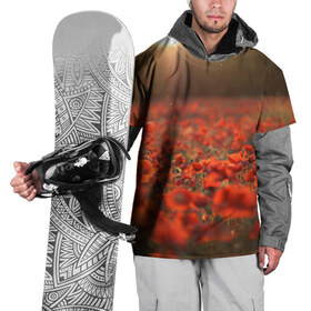 Накидка на куртку 3D с принтом Маки в Тюмени, 100% полиэстер |  | мак | цветы | цветы мака