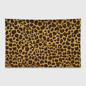 Флаг-баннер с принтом Окрас леопарда в Тюмени, 100% полиэстер | размер 67 х 109 см, плотность ткани — 95 г/м2; по краям флага есть четыре люверса для крепления | арт | животные | леопард | окрас