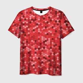 Мужская футболка 3D с принтом Мозайка в Тюмени, 100% полиэфир | прямой крой, круглый вырез горловины, длина до линии бедер | 