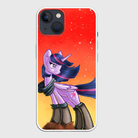 Чехол для iPhone 13 с принтом Red Sky в Тюмени,  |  | my little pony | луна | пинки пай | пони | рарити | рейнбоу дэш | селестия | сумеречная искорка | флаттершай | эплджек