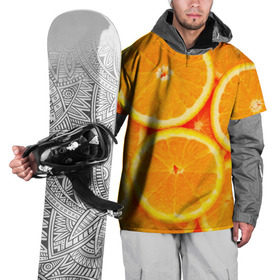 Накидка на куртку 3D с принтом Апельсины в Тюмени, 100% полиэстер |  | Тематика изображения на принте: апельсин | долька | цитрус