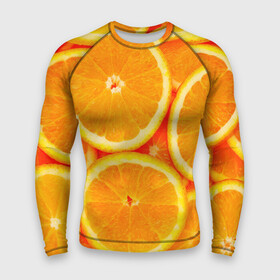 Мужской рашгард 3D с принтом Апельсины в Тюмени,  |  | Тематика изображения на принте: апельсин | долька | цитрус