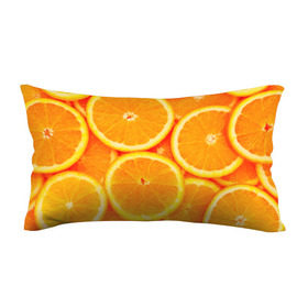 Подушка 3D антистресс с принтом Апельсины в Тюмени, наволочка — 100% полиэстер, наполнитель — вспененный полистирол | состоит из подушки и наволочки на молнии | апельсин | долька | цитрус
