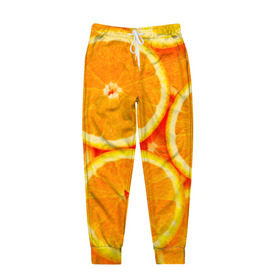 Мужские брюки 3D с принтом Апельсины в Тюмени, 100% полиэстер | манжеты по низу, эластичный пояс регулируется шнурком, по бокам два кармана без застежек, внутренняя часть кармана из мелкой сетки | апельсин | долька | цитрус