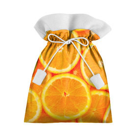 Подарочный 3D мешок с принтом Апельсины в Тюмени, 100% полиэстер | Размер: 29*39 см | апельсин | долька | цитрус