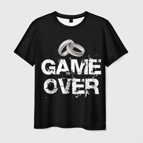 Мужская футболка 3D с принтом Game over в Тюмени, 100% полиэфир | прямой крой, круглый вырез горловины, длина до линии бедер | Тематика изображения на принте: братва жениха | жених | мальчишник | мафия жениха