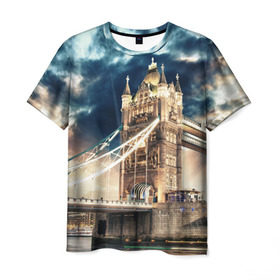 Мужская футболка 3D с принтом Англия в Тюмени, 100% полиэфир | прямой крой, круглый вырез горловины, длина до линии бедер | Тематика изображения на принте: england | europe | london | англия | биг бен | великобритания | высотки | королева | лондон | мегаполис | тауэрский мост | туризм