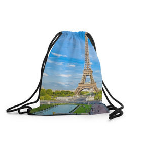Рюкзак-мешок 3D с принтом Париж в Тюмени, 100% полиэстер | плотность ткани — 200 г/м2, размер — 35 х 45 см; лямки — толстые шнурки, застежка на шнуровке, без карманов и подкладки | france | paris | париж | франция | эйфелева башня