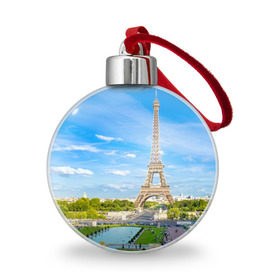 Ёлочный шар с принтом Париж в Тюмени, Пластик | Диаметр: 77 мм | france | paris | париж | франция | эйфелева башня