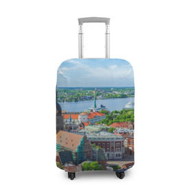 Чехол для чемодана 3D с принтом Рига в Тюмени, 86% полиэфир, 14% спандекс | двустороннее нанесение принта, прорези для ручек и колес | latvia | riga | европа | евросоюз | ес | латвия | отпуск | путешествия | рига | туризм
