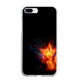 Чехол для iPhone 7Plus/8 Plus матовый с принтом Огненный цветок в Тюмени, Силикон | Область печати: задняя сторона чехла, без боковых панелей | огненный | огонь | пламя | цветок | цветы
